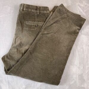 Brooks Brothers Hudson Corduroy Pants Mens W35 Brown Flat Front Casual